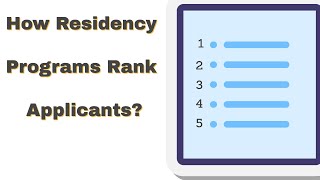 HOW RESIDENCY PROGRAMS RANK APPLICANTS A PD PERSPECTIVE [upl. by Nolahc]