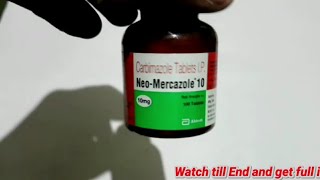 Neo Mercazole tablets for hyperthyroidism uses and sideeffects review  Medicine Health [upl. by Surtimed268]