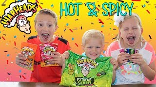 Sour and Spicy Warheads CHALLENGE  Family Fun Pack [upl. by Sacul]