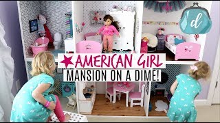 HUGE DOLLAR TREE amp IKEA BUILD 💕 American Girl Doll House DIY amp Tour [upl. by Teresita364]