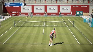 Tennis World Tour 2  104  Roger Federer vs Grigor Dimitrov  Full Match  PS4 Gameplay [upl. by Svensen]