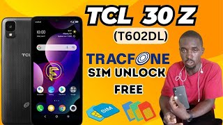 TCL 30 Z T602DL Sim Unlock Free  TCL Network Unlock  Tracfone Carrier unlock  Invalid Sim [upl. by Hsreh]