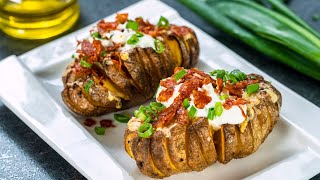 Bloomin Baked Potato  Perfect Oven Baked Potatoes [upl. by Aehsa]