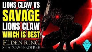 Elden Ring Lions Claw Vs Savage Lions Claw The Best For STR Build [upl. by Sheffield]