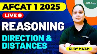 AFCAT 1 2025 Exam Reasoning Live  Direction amp Distances [upl. by Mommy]