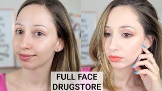 Full Face DRUGSTORE Summer Makeup Tutorial amp Affordable Brushes  Vasilikis beauty tips [upl. by Lunt]