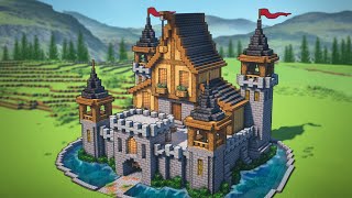 Minecraft How To Build A Castle  Tutorial [upl. by Ydnab]