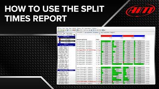 AiM Race Studio Analysis  Split Times Report [upl. by Annoirb]