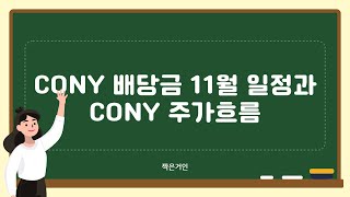 CONY 배당금 11월 일정과 CONY 주가 흐름 [upl. by Innad]