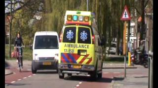 Reanimatie Albert Heijn Brandweer en Ambulance aanrijdend  Hagastraat 1 Schiedam [upl. by Akkim871]