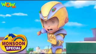 Vir Action Fight  Vir The Robot Boy Monsoon Special Compilation  39  Cartoon for kids wowkidz [upl. by Kaleb]