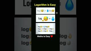 Logarithm is Easy Now 😅  Properties of Logarithm Maths Memes ytshorts shorts [upl. by Guibert]