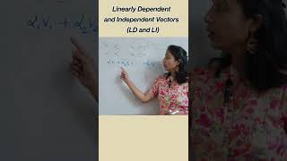 Linearly Dependent and Independent vectors Linear Algebra shorts maths linearalgebra vectorspace [upl. by Nur]