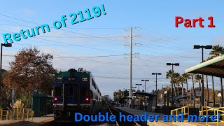 Return of 2119 double header and more Railfanning SD county 112324 Part 1 [upl. by Llemij]