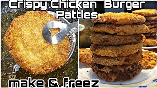 Crispy Chicken Burger Pattiesburgerpattyrecipe makeampfreezrecepieburgerpatti chickenburgerpatties [upl. by Meeker]