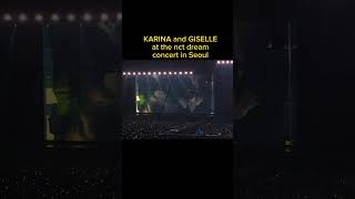 KARINA and GISELLE at the nct dream concert in Seoul [upl. by Mohl]