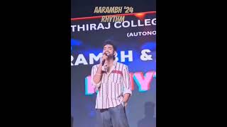 Sam Vishal in Ethiraj College For Woman samvishal vijaytv supersinger [upl. by Iddet302]