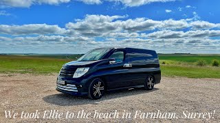 Frensham Great Pond  A Beach in Farnham  Surrey  Family day out  Nissan Elgrand  Van Life [upl. by Ilyssa]