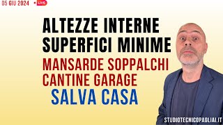 Superfici e altezze minime riduzione emendamento Salva Casa [upl. by Ainevuol]