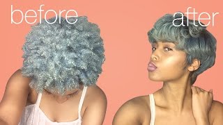 NATURAL HAIR TUTORIAL HOW TO FLAT IRON 4C TWA HAIR STEP BY STEP [upl. by Nednal221]