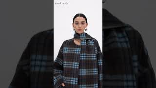 Retro Plaid Coat with Detachable Scarf [upl. by Imelda]