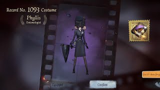 Identity V  SUCH A UNIQUE SKIN FOR A UNIQUE CHARACTER  Entomologist “Phyllis” Gameplay [upl. by Dillon]