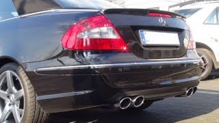 °SuperSOUND° Mercedes CLK 320CDI 63AMG Optik Auspuffanlage by mariani CarStyling Tuning [upl. by Thurber]