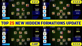 Top 25 Hidden Formations Update In eFootball 2024 Mobile  424 Formation Available 🤔 [upl. by Ijat]