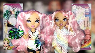 Rainbow High Sleepover and Cheer Fashion Packs unboxing [upl. by Anolahs377]