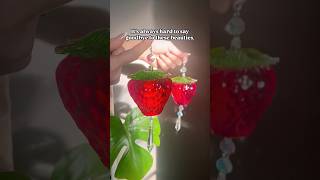 Strawberry Suncatcher resinart strawberry suncatcher crystals sparkle love godisgood [upl. by Giliana]