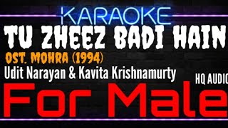 Karaoke Tu Cheez Badi Hain  For Male   Udit Narayan amp Kavita Krishnamurty Ost Mohra 1994 [upl. by Haizek428]