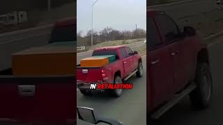 Unbelievable Road Rage Between Semi Truck and Pickup Driver 😳 [upl. by Arahsak]