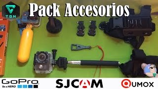 Accesorios GoPro SJ4000 SJ5000 Qumox [upl. by Hausmann]