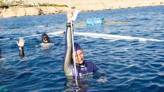 ALENKA ARTNIK 114m WORLD RECORD FREEDIVING IN MONOFIN [upl. by Aeslehs]