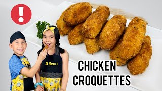 THE BEST CHICKEN CROQUETTES RECIPE  CROQUETAS DE POLLO🇨🇺 [upl. by Hairu]