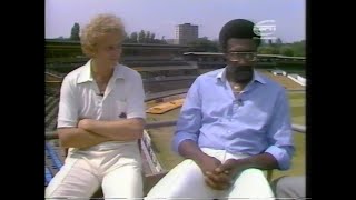 DAVID GOWER amp CLIVE LLOYD POST MATCH INTERVIEW ENGLAND v WEST INDIES 1st TEST EDGBASTON JUNE 18 1984 [upl. by Atonsah15]