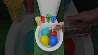 ASMR Rainbow Candy Popping Balloons Color Oddly Satisfying Video in Toilet asmr candy shortsviral [upl. by Dryfoos701]