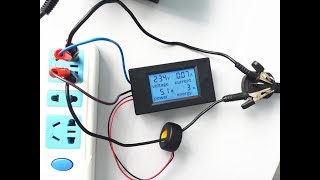 240V AC LCD Digital Volt Watt Power Meter Ammeter Voltmeter description [upl. by Anillek]