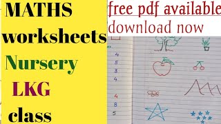 Maths Worksheets for Nursery and LKG kids [upl. by Ybbed]