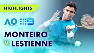 Match Highlights Thiago Monteiro v Constant Lestienne  Australian Open 2023  Wide World of Sports [upl. by Eseilana]