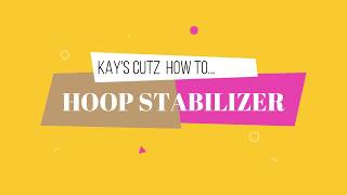 How to hoop stabilizer for in the hoop designs and for floating [upl. by Irahcaz]