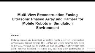 Multi View Reconstruction Fusing Ultrasonic Phased Array and Camera for Mobile Robots in Simulation [upl. by Elleirb]