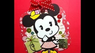 Minnie Mouse Christmas Gift Tag Tutorial [upl. by Frost]