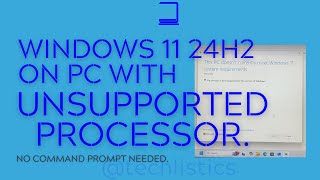 How to Run Windows 11 24H2 in UnSupported Hardware [upl. by Awad908]