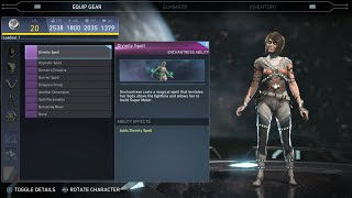 Injustice 2  Enchantress All Unlockable Abilities [upl. by Vokay]