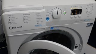 Indesit BWA81485 1400 Spin 8Kg Washing Machine Demonstration [upl. by Fanchon]