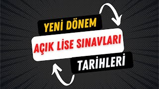 Açık Lisede 1 Yılda Kaç Sınav Olur [upl. by Ettenahs]