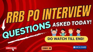 IBPS RRB PO 2024 INTERVIEW QUESTIONS ASKED TODAY13th Nov [upl. by Camus]