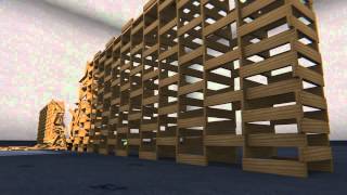 Blender 263a Kapla Wall II  Somewhat Realistic Building Collapse Physics Test [upl. by Anuat]