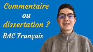 BAC DE FRANCAIS  choisir le commentaire ou la dissertation  Avantages  inconvénients des épreuves [upl. by Keisling]